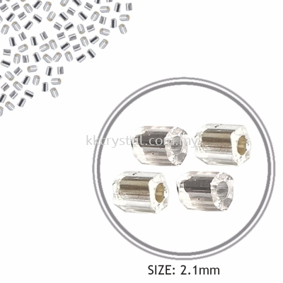 Seed Beads, Cut Beads, Silver, 11/0