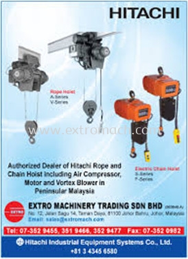 Hitachi Electric Chain Hoist & Rope Hoist