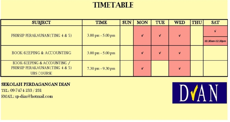 Timetable