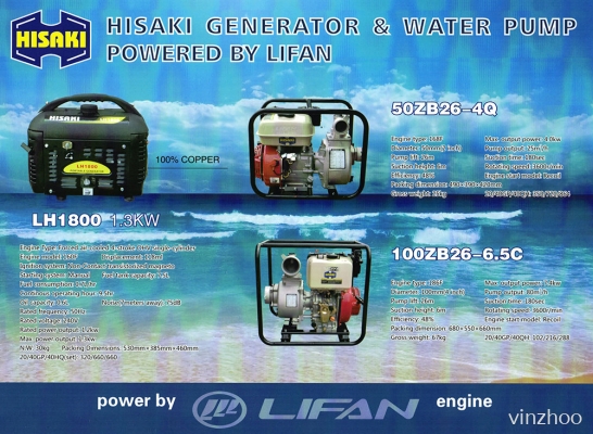 Hisaki Generator & Water Pump