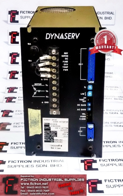 SD1045B DYNASERV DIRECT DRIVE SERVO ACTUATOR REPAIR SERVICE IN MALAYSIA 12 MONTHS WARRANTY