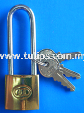 TRI-CIRCLE Long Brass Padlock