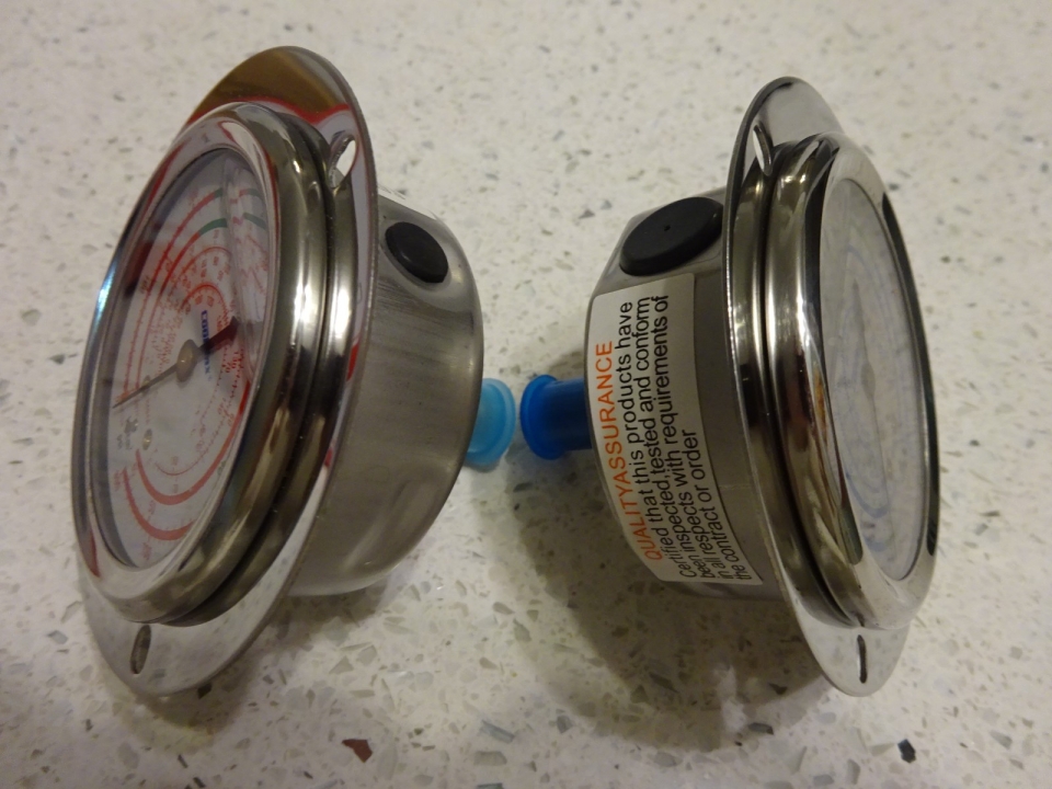 COOLMAX CM OIL-FILLED BACK CONNECTION R410A PRESSURE GAUGE
