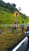 JKR SPEC EXIT TO THE RIGHT SIGNBOARD SUPPLIER IN SEPANG, RAWANG & SUNGAI LONG ROAD & TRAFFIC CONTROL SIGNBOARD