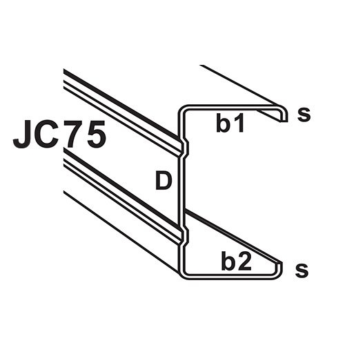 JC75 JC Type C-Section Truss Component : C-Section & Batten