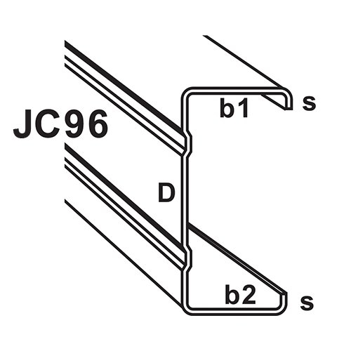 JC96 JC Type C-Section Truss Component : C-Section & Batten