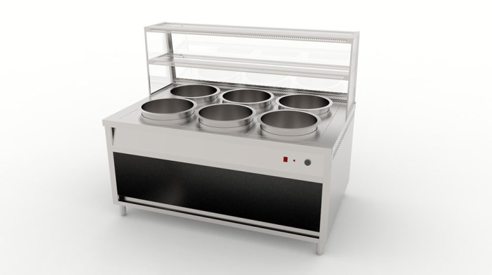 Six Pot Display Bain Marie Counter