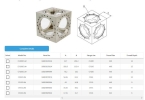 CF CUBES Metric Thread 6-Way Crosses Series HTC Elbows-Tees-Crosses