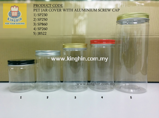 Pet Jar Bottle Cover with Aluminium Screw Cap