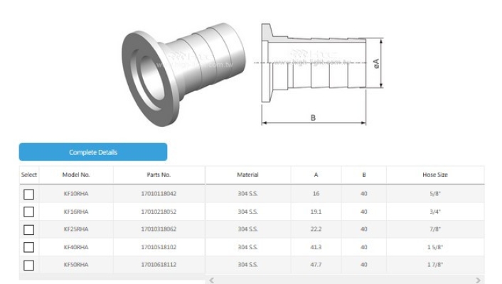 KF Rubber Hose Adpator