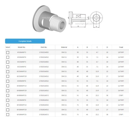 KF-Male Pipe Adaptor NPT