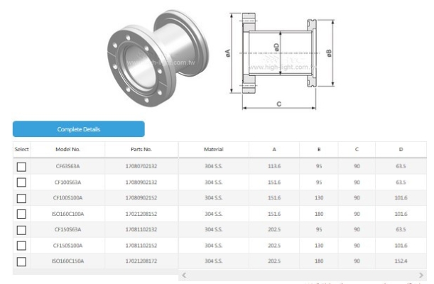 CF-ISO Tubulated Adaptor