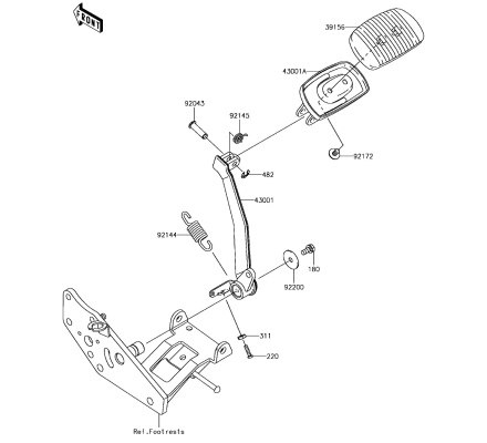 BRAKE PEDAL/TORQUE LINK