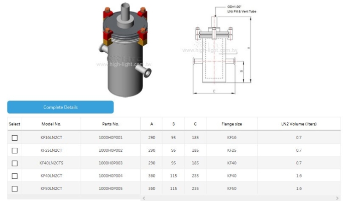 Inline LN2 Cold Trap