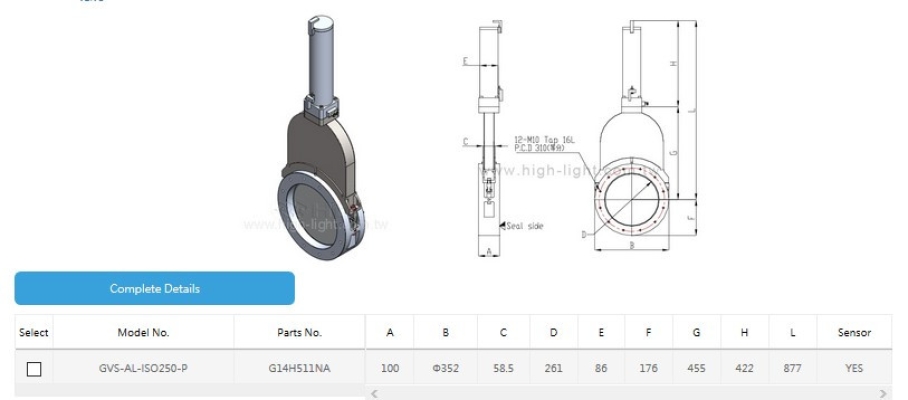 Aluminum vacuum gate valve