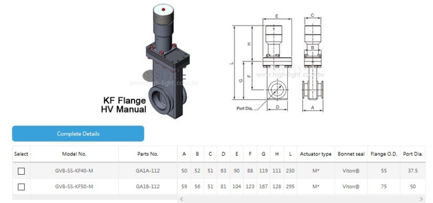 Manual-Mini-HV Gate Valve (L type)