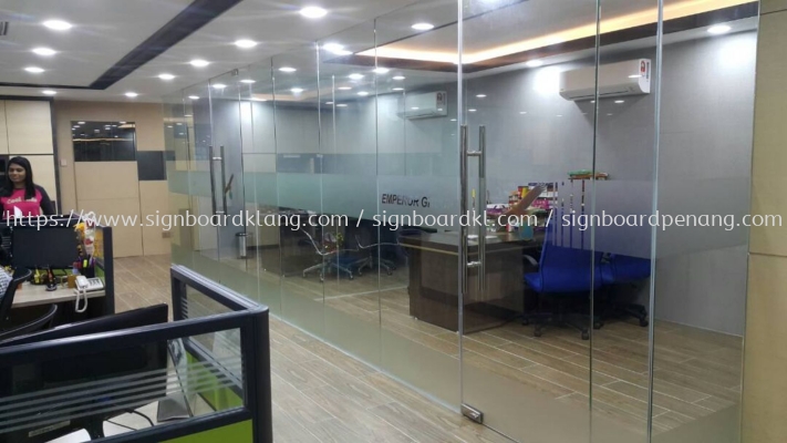 Emperor Group office in door frosted Sticker at bukit tinggi botanic klang