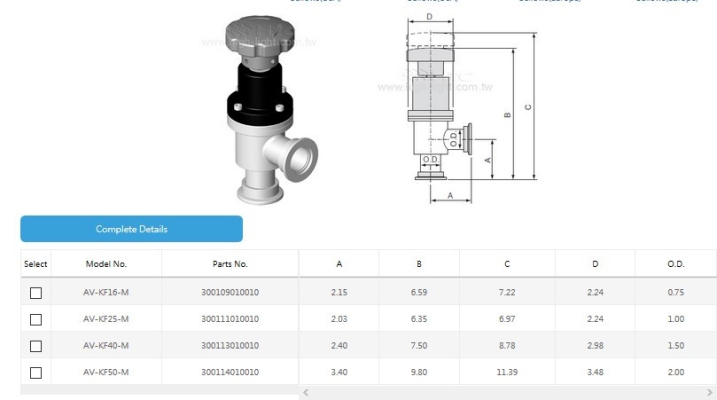 KF Flange without Bellows(USA)