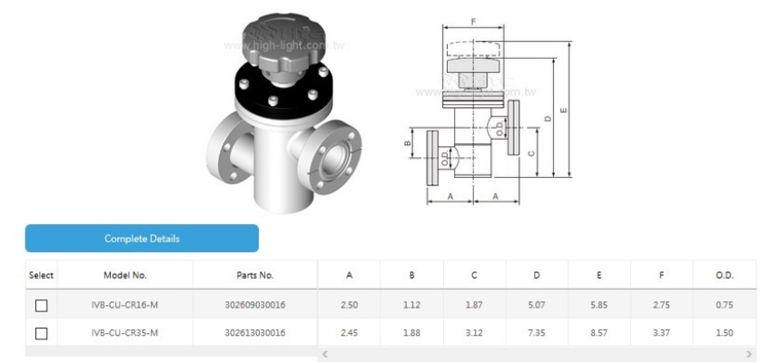 CF Rotatable Flange Copper Seal Bonnet with Bellows(USA)