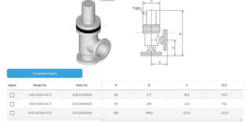 ISO Flange with Bellows Air to Close(Europe)