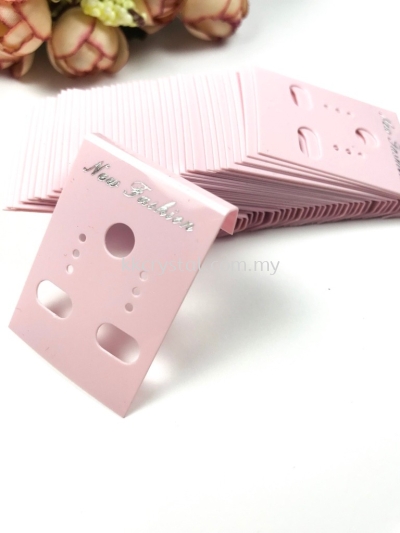 Hanging Earring Card, Pink, 100pcs+/-