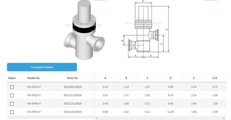 KF Flange with Bellows Spring to Close(USA)