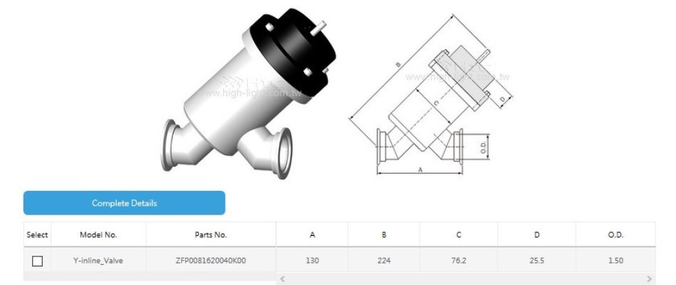 Y-inline Valve