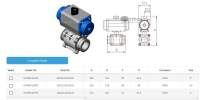 KF Ball Valve - Double Pneumatic Actuated KF Ball Valve-Double Pneumatic Actuated HTC Ball Valve