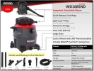 60L Wet Dry Vacuum with Detachable Blower WD1685ND Vakum Basah Dan Kering Tahan Lasak Dengan Penyembur Angin RIDGID Industrial Vacuum