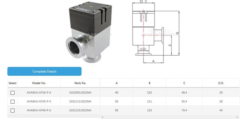 Aluminum angle valve with sensor