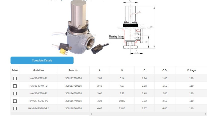 Vacuum valve with Heating Jacket(Customized)