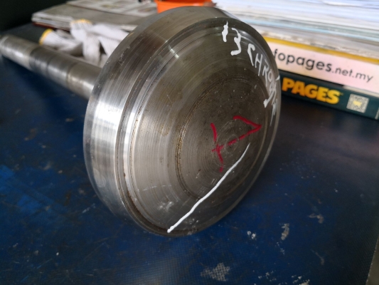 To argon weld and spray weld repair valve stem taper seat and precision machine to original profile