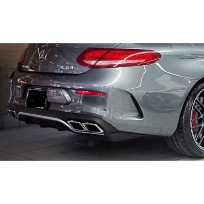 W205 Coupe Rear Diffuser C63 Look 