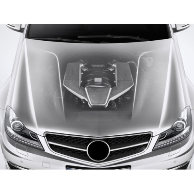 W204 C63 Front Hood Wide Body Steel