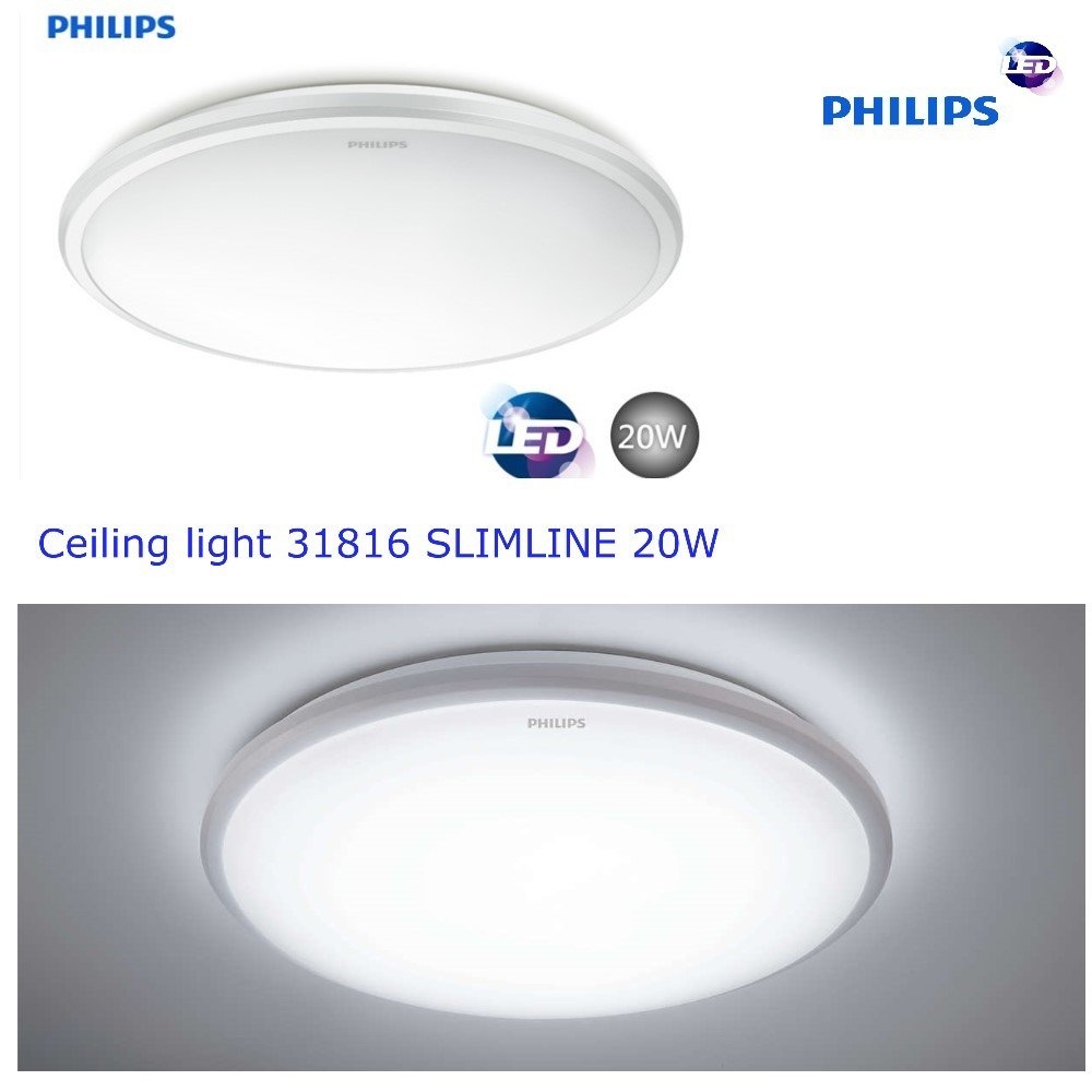 Philips 31816 Slimline 20w Ceiling Light Warm White 3000k