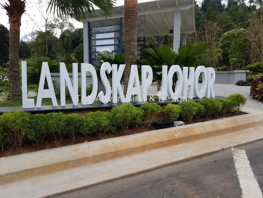 LANDSKAP JOHOR aluminum box up lettering