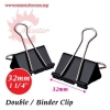 32mm Double Clip (12pcs) Double Clip 长尾票夹 Clip and Pin Products