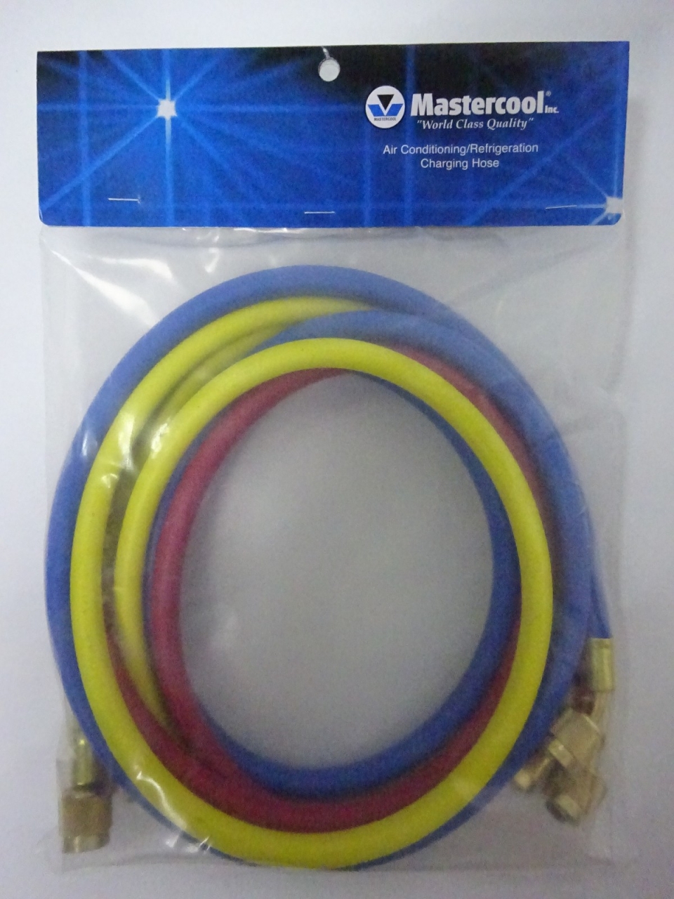 MASTERCOOL 40360 SET OF 3-60'' (5') (R/Y/B) STANDARD HOSE W/ 1/4'' SAE FITTING