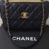 (SOLD) Chanel Lambskin Tote in Black with GHW Chanel