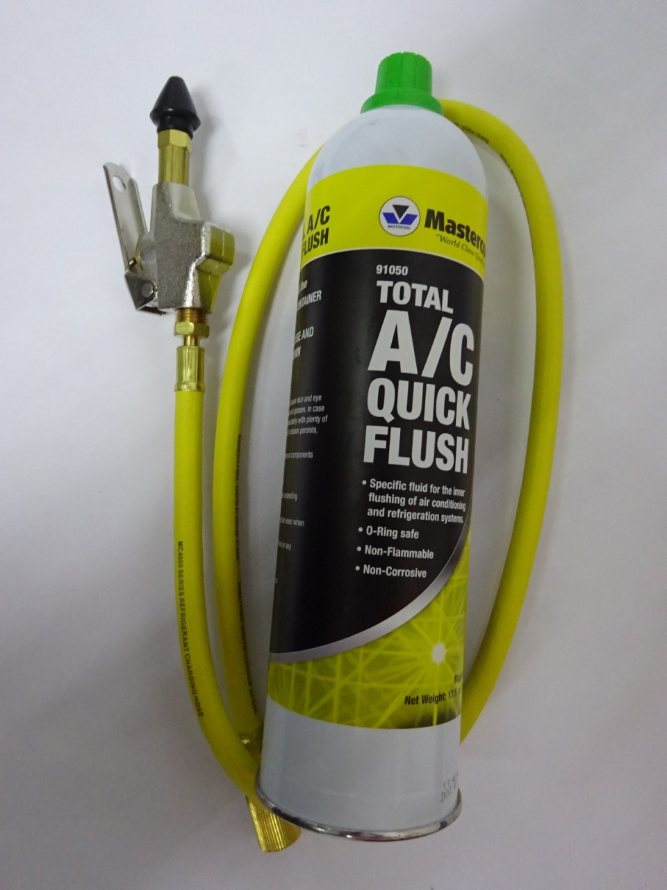 MASTERCOOL 91051 TOTAL A/C QUICK FLUSH, DISPOSABLE FLUSH CYLD + GUN (PACK OF 1 SET)