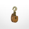 RE11) Wooden Snatch Block with Hook Rigging Equipment Marine & Offshore