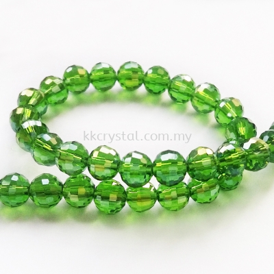 Crystal China, 6mm Disco Ball, B55 Peridot AB