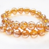 Crystal China, 8mm Disco Ball, B63 Topaz AB Disco Ball 08mm Beads