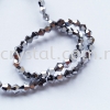 Crystal China, 4mm Bicone, B78 Metalic Silver Bicone 04mm Beads