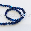 Crystal China, 4mm Bicone, B82 Metalic Blue Bicone 04mm Beads