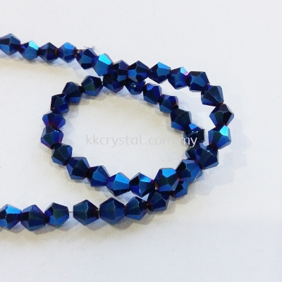 Crystal China, 4mm Bicone, B82 Metalic Blue