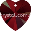 SW 6228 Heart Pendant, 10.3x10mm, Garnet AB (241), 4pcs/pack 6228 HEART PENDANT, 10.3x10MM Pendants  SW Crystal Collections 