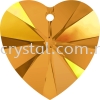 SW 6228 Heart Pendant, 14.4x14mm, Topaz AB (203), 2pcs/pack 6228 HEART PENDANT, 14.4x14MM Pendants  SW Crystal Collections 