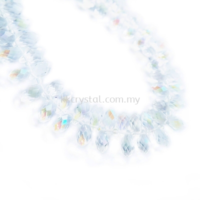 Crystal China, 13mm Teardrop, B68 Crystal AB