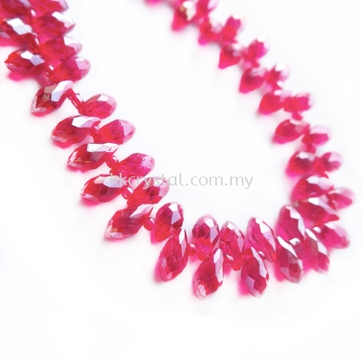 Crystal China, 13mm Teardrop, B120 Fuchsia AB